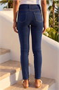 Indigo Elastic Waist 31" Denim Stretch Jegging, Image 3 of 4
