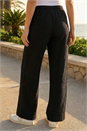 Black Dusk Crinkle Wide Leg Stretch Trouser , Image 3 of 5
