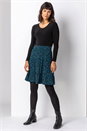 Blue Floral Print Tiered Flippy Skirt, Image 1 of 4