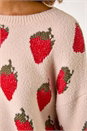 Ivory  Fruit Pattern Knit Jumper, Image 5 of 5