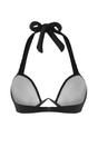 Black Textured V-Wire Balconette Bikini Top, Image 3 of 4