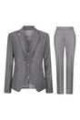 Grey Infinity Leather Grey Womens 3 Piece Plain Grey Formal Office Suit, Image 1 of 8