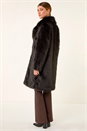 Black Premium Faux Fur Coat, Image 4 of 6