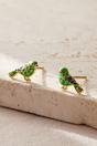 Gold Greenfinch Birds S925 Sterling Silver Stud Earrings, Image 2 of 2