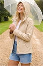 Ivory Hooded Rain Jacket, Image 1 of 4