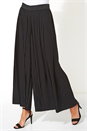 Black Pleated Wide Leg Trousers, Image 1 of 5