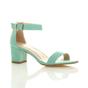 Mint AJVANI Mint Mid Block Heel Ankle Strap Sandals, Image 1 of 6