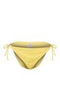 Yellow Textured Tie Side Bikini Bottom with Adjustable Fit, Image 1 of 2