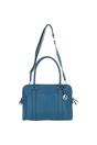Teal 'Cuore di Cuoio' 3 Section Large Leather Handbag, Image 2 of 4