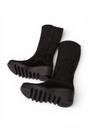 Charcoal Womens Leather High Wedge Boots-BUDI603, Image 5 of 5