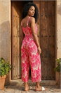 Pink Abstract Strappy Jumpsuit, Image 3 of 4