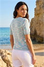 Light Blue  Sequin Knitted Top, Image 3 of 4