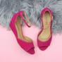 Fuchsia AJVANI Fuchsia Mid Wedge Heel Ankle Strap Sandals, Image 4 of 6