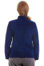 Navy Camille Lingerie Navy Zip Front Soft Textured Fleece Bed Jacket, Image 2 of 5