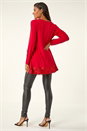 Red Sequin Hem Tunic Stretch Top, Image 3 of 5