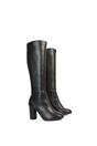 Black XY LONDON Black 'Jen' Knee High Block Heeled Boots With Zip Fastening, Image 5 of 6