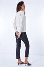 Ivory  Cold Shoulder Button Detail Jumper, Image 3 of 4