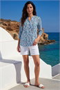 Blue Classic Ditsy Floral Button Front Blouse, Image 2 of 4