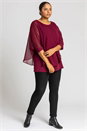 Wine Curve Textured Spot Overlay Top, Image 5 of 5