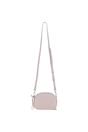 Beige Real Leather Compact Crossbody Bag with Adjustable Strap, Image 4 of 4