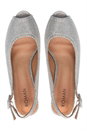 Silver Glitter Peep Toe Heels, Image 4 of 5