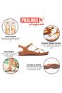 White Womens Comfort Wedge Sandals P-Vallarta, Image 3 of 8