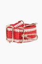 Red Sarta Red Stripe Trim Woven Bag Strap, Image 3 of 4