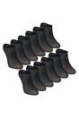 Black 12 Pack Ladies Invisible Pop Socks 15 Denier Lightweight No Show Socks, Image 1 of 3