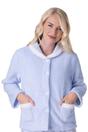 Blue Supersoft Button Front Bed Jacket, Image 1 of 5