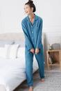 Teal "Stornoway" Herringbone Brushed Cotton Pyjama Set, Image 1 of 4