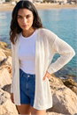 Ivory Stitch Knit Cardigan, Image 1 of 4