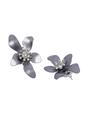 Pewter AVANT-GARDE PARIS Pewter Floral Stud Earrings, Image 3 of 5