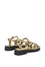 Gold XY LONDON Gold 'Maddison' Chunky Gladiator Sandals With Ankle Strap, Image 4 of 6
