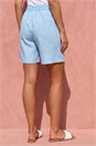 Blue Textured Bermuda Short, Image 3 of 5