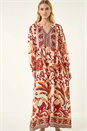 Stone Floral Border Print Maxi Dress , Image 4 of 5