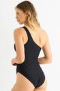 Black Gini London Black One shoulder Swimsuit, Image 2 of 4