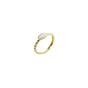Gold Three Stone Sterling Silver Ring, Image 1 of 4