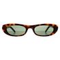 Brown Rectangle Shiny Dark Havana Green SL557, Image 1 of 3