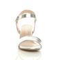 Silver AJVANI Silver Mid Block Heel Strappy Sandals, Image 6 of 6