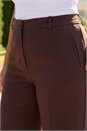 Dark Brown Curve Tailored Wide Leg Stretch Trouser, Image 4 of 4