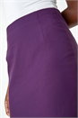 Plum Pull On Stretch Pencil Skirt, Image 5 of 5