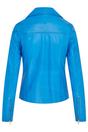 Blue Infinity Leather Blue Brando Biker Leather Jacket-Broome, Image 4 of 7