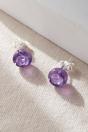 Purple Sterling Silver Amethyst Rose Studs, Image 1 of 3
