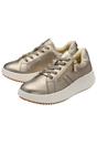 Gold Kora Leather Trainers, Image 3 of 4