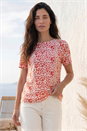 CORAL Classic Abstract Print Top, Image 1 of 4