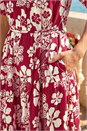 Red Petite Floral Shirt Dress, Image 4 of 4