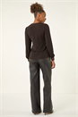 Bronze Shimmer Sequin V-Neck Top, Image 4 of 5