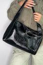 Black Classic Sleek Shoulder Bag, Image 4 of 4