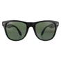 Black Rectangle Black Green Folding Wayfarer 4105 Sunglasses, Image 1 of 6