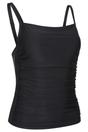Black Plain Tummy Control Tankini Top, Image 3 of 3